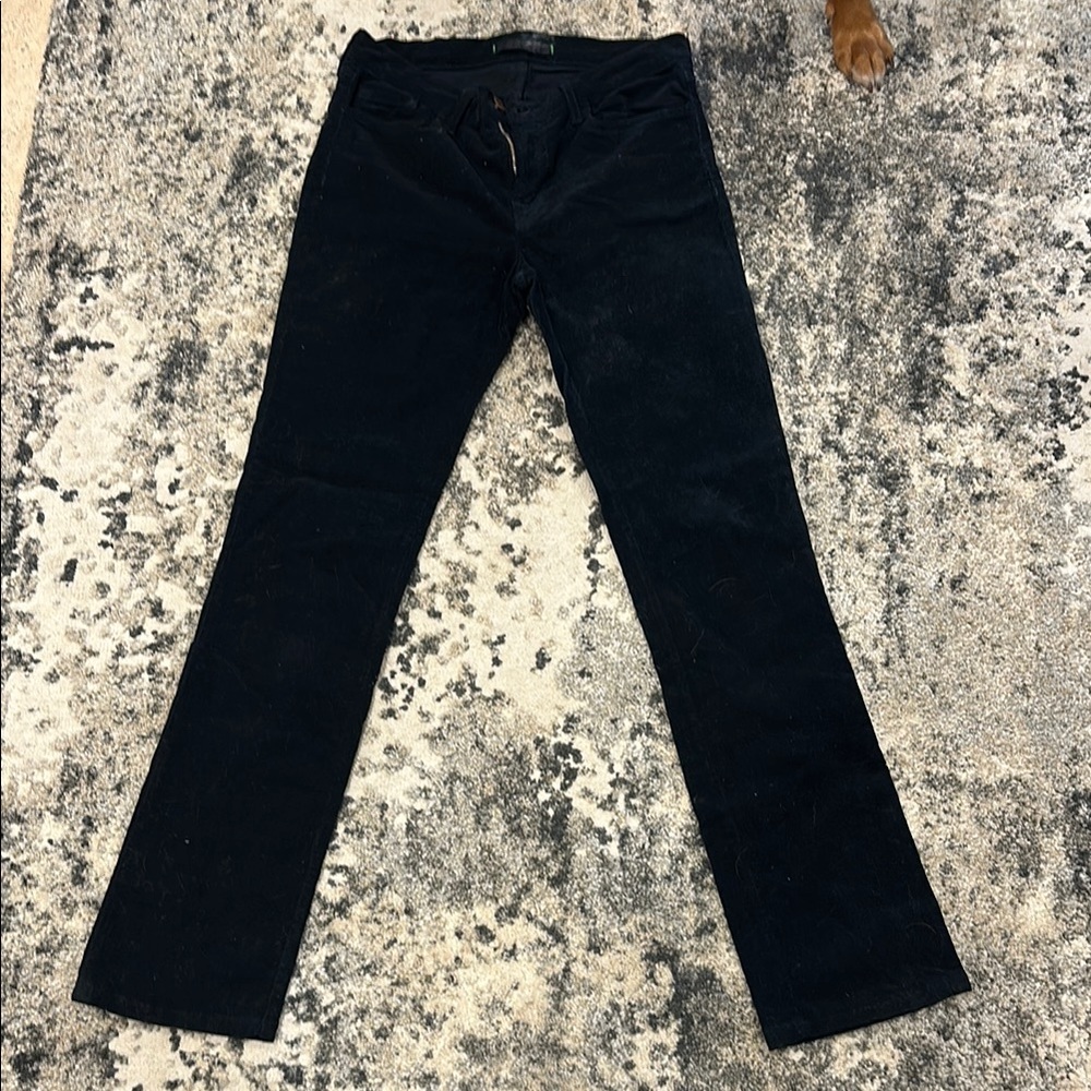 J Brand Black Corduroy Cigarette Leg Pants